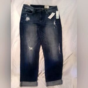 NWT Cosmic Blue Love Adrianne Distressed Boyfriend Jeans